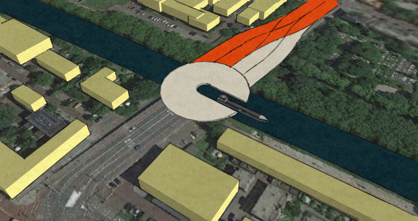 St. Sebastiaanbrug vogelvlucht